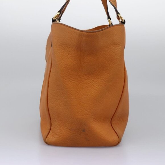 GUCCI Soho Hand Bag Leather Orange Gold - Picture 4 of 16